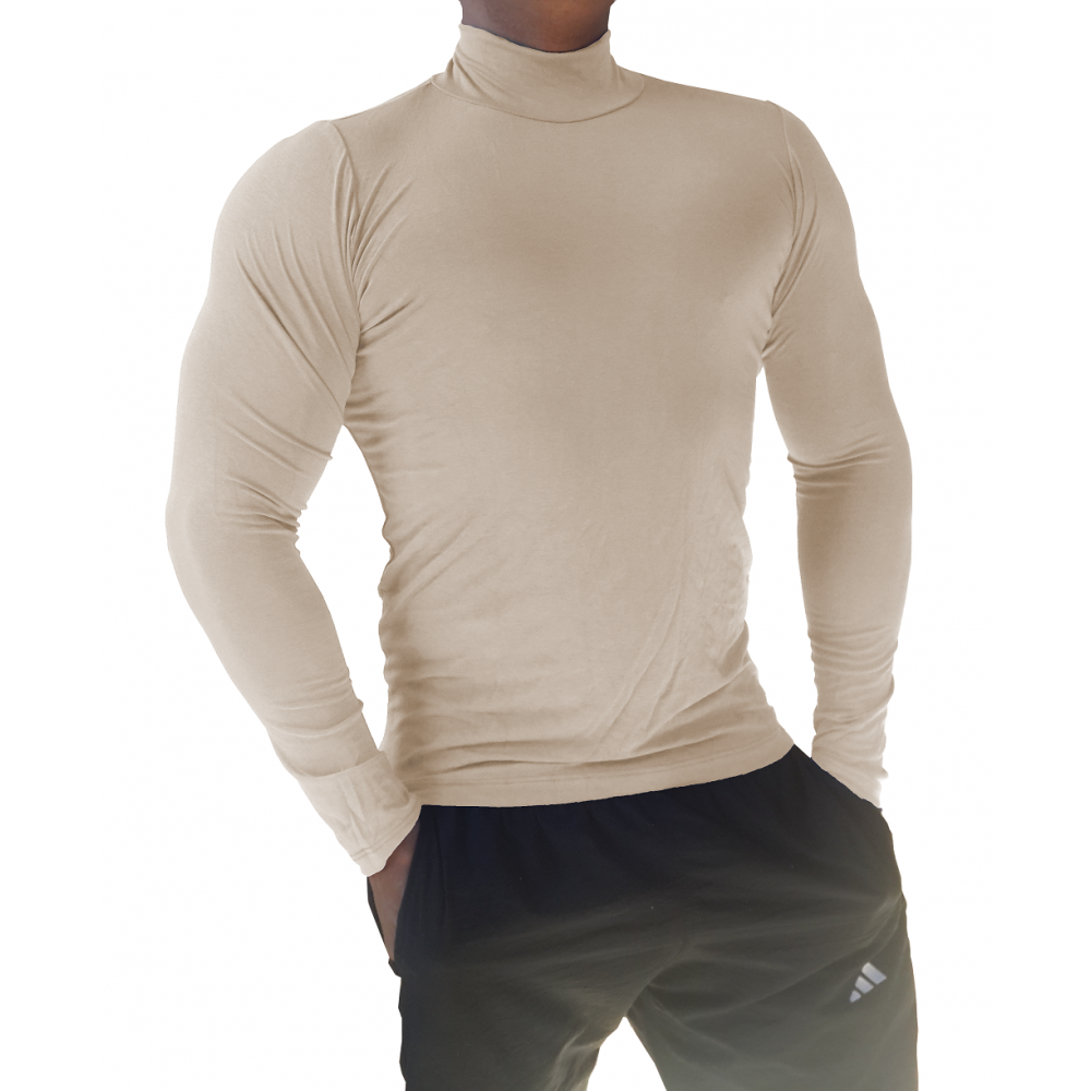 blusa de gola alta e manga longa preta