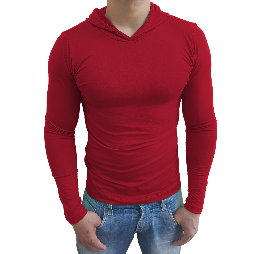 camiseta manga longa vermelho