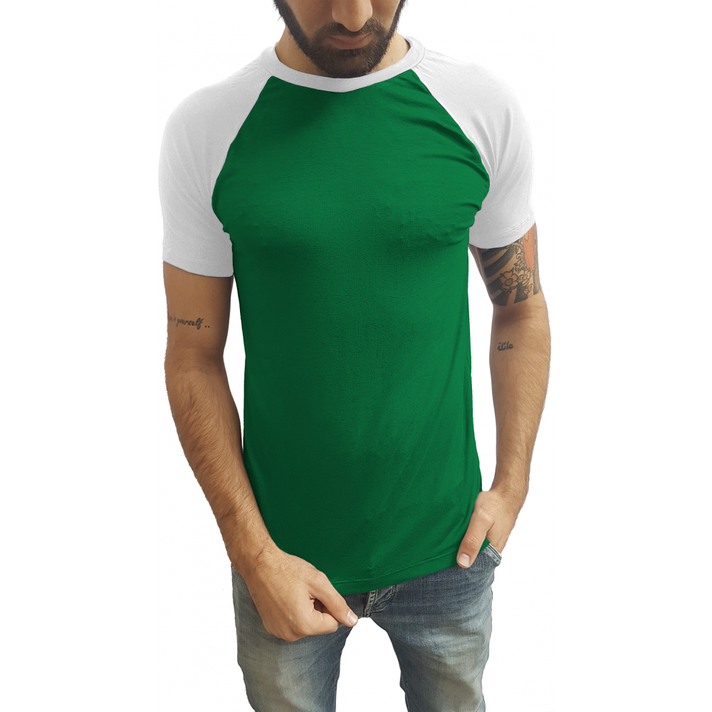 camiseta raglan verde