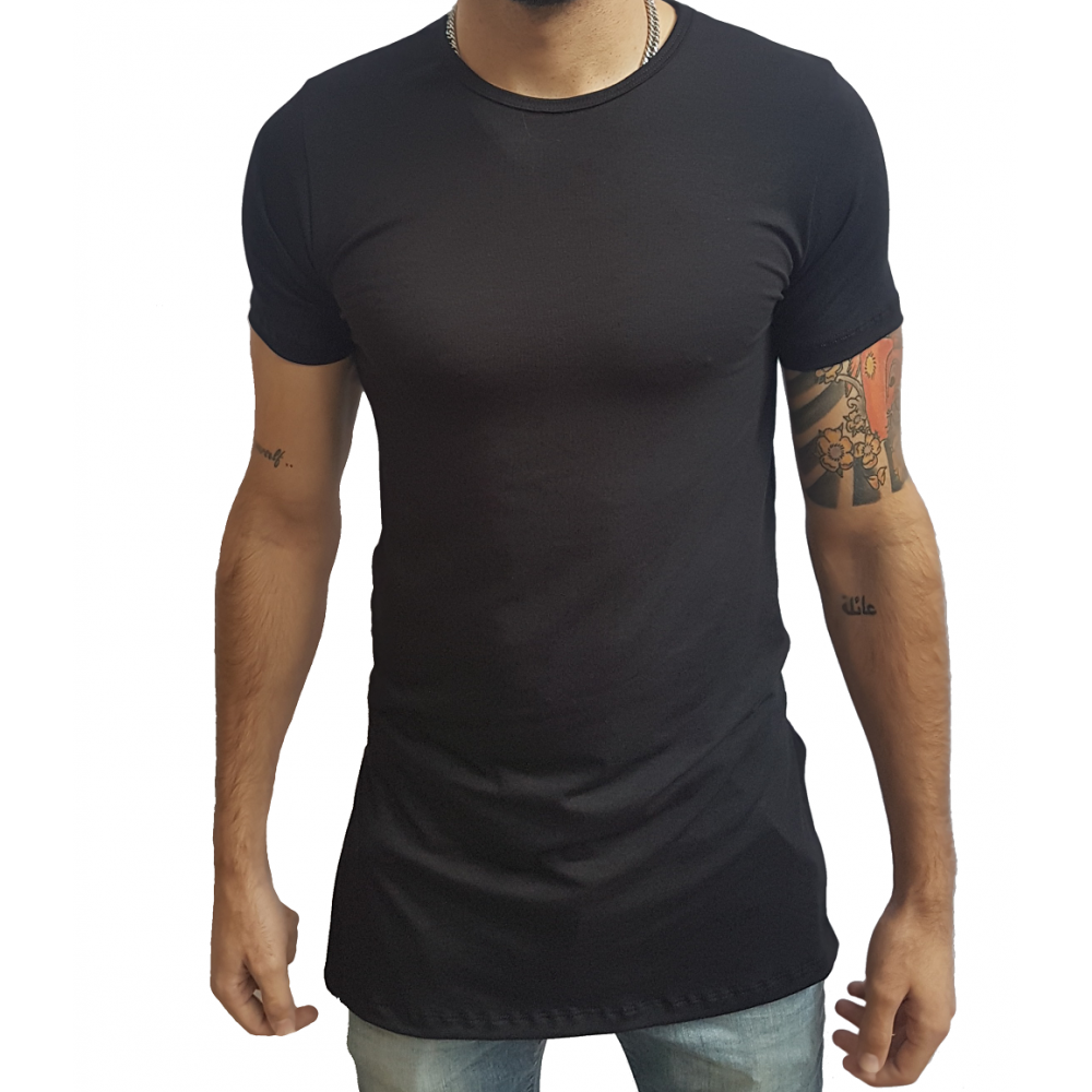 camisa masculina longline