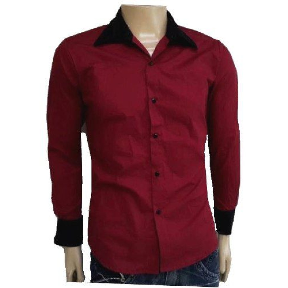 camisa slim vermelha