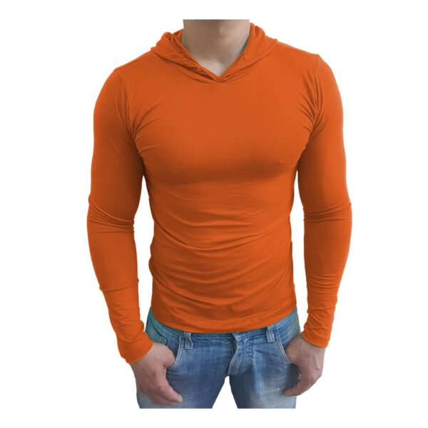 Camiseta Gola Redonda Com Capuz Manga Longa - Image 12