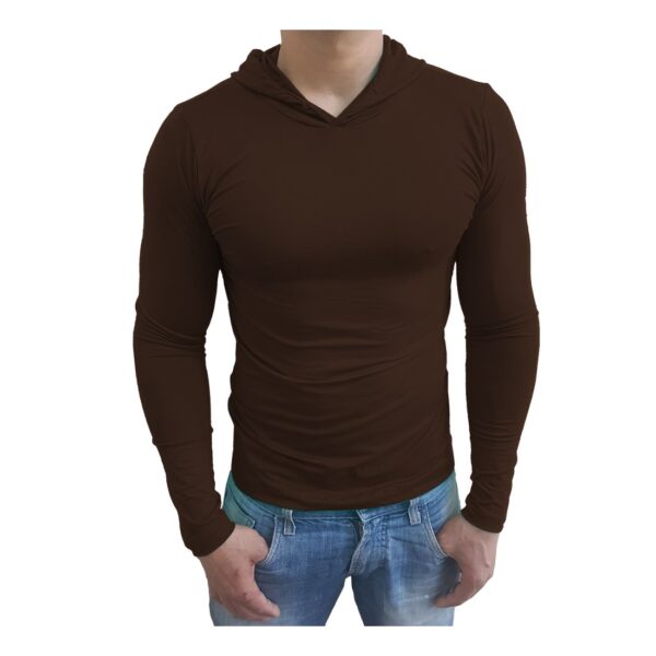 Camiseta Gola Redonda Com Capuz Manga Longa - Image 13