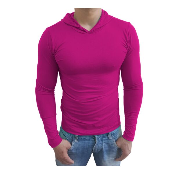Camiseta Gola Redonda Com Capuz Manga Longa - Image 14
