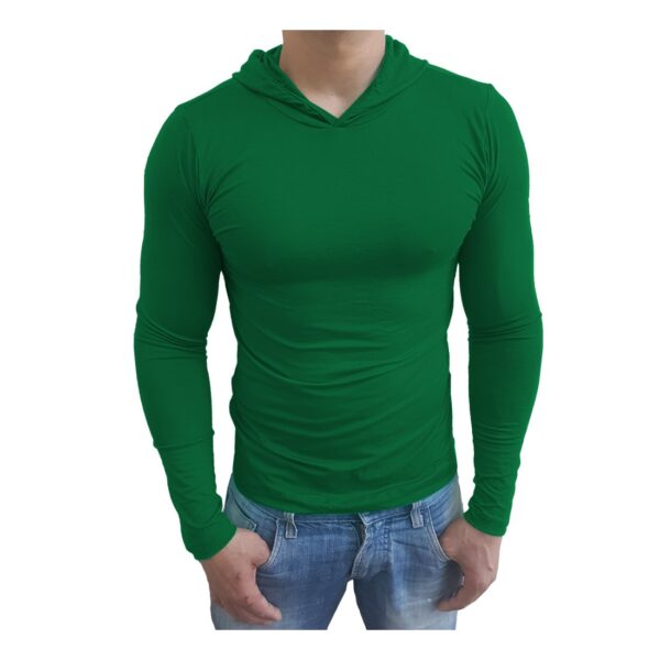 Camiseta Gola Redonda Com Capuz Manga Longa - Image 18