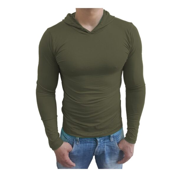 Camiseta Gola Redonda Com Capuz Manga Longa - Image 21