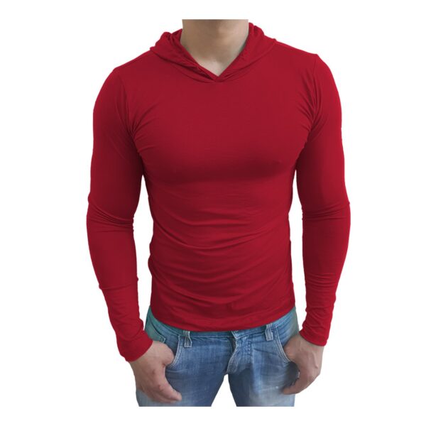 Camiseta Gola Redonda Com Capuz Manga Longa - Image 22