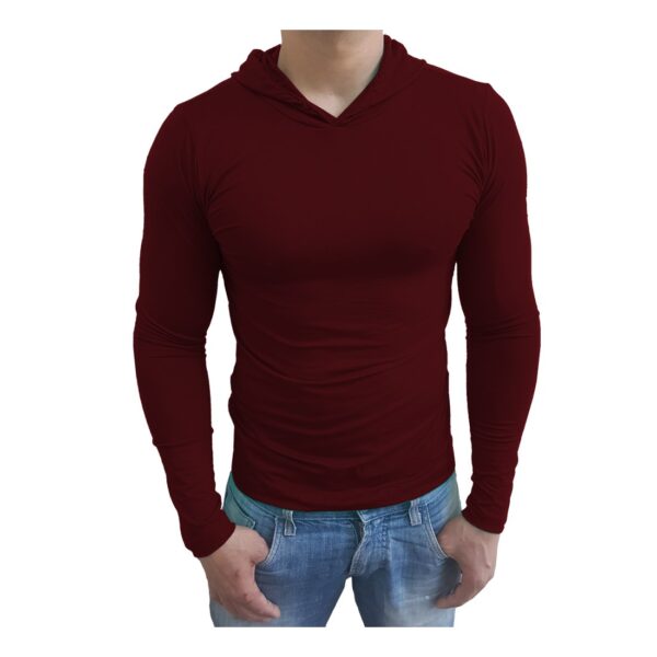 Camiseta Gola Redonda Com Capuz Manga Longa - Image 23