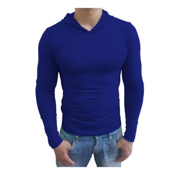 Camiseta Gola Redonda Com Capuz Manga Longa - Image 4
