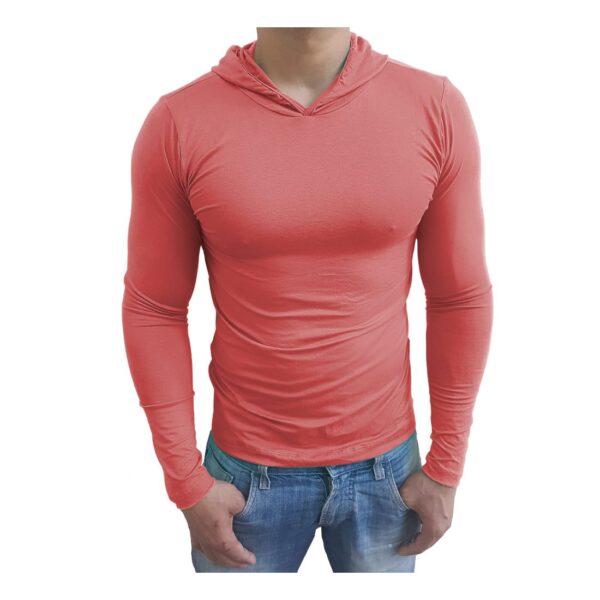 Camiseta Gola Redonda Com Capuz Manga Longa - Image 10