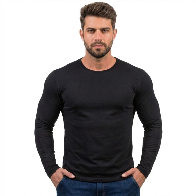camiseta-gola redonda-100% algodão-0016-preto