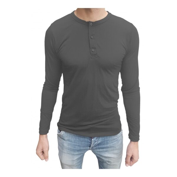 Camiseta Henley Masculina Manga Longa - Image 9