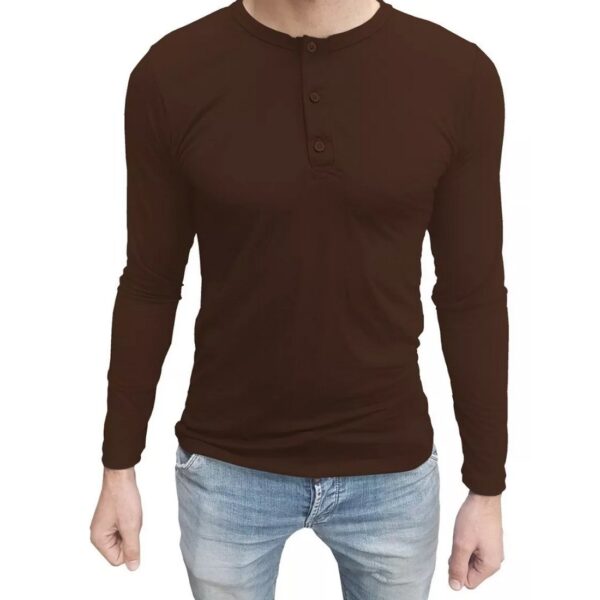 Camiseta Henley Masculina Manga Longa - Image 13