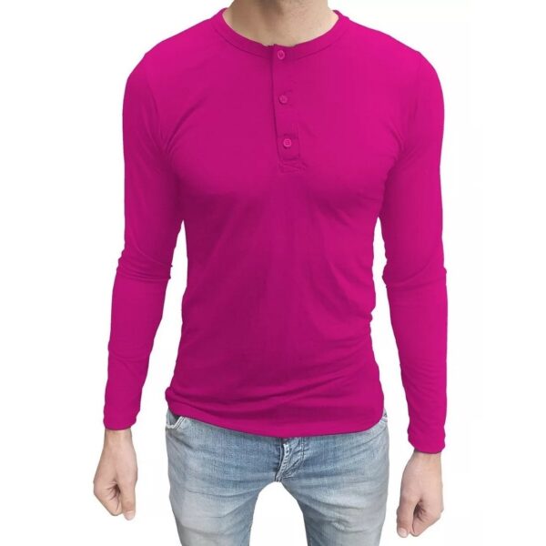 Camiseta Henley Masculina Manga Longa - Image 14
