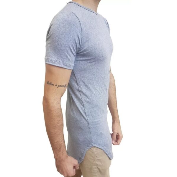 Camiseta Básica Long Masculina Oversized Swag Longline - Image 2
