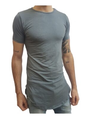 Camiseta Básica Masculina Oversized Swag Longline