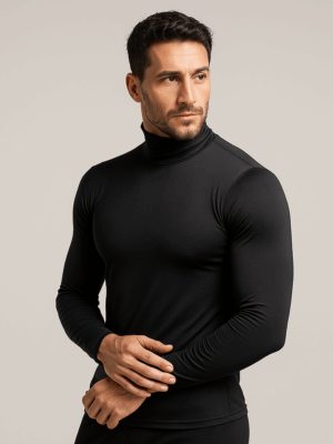 Camiseta Térmica Segunda Pele Gola Alta Com Proteção UV Poliamida Sjons