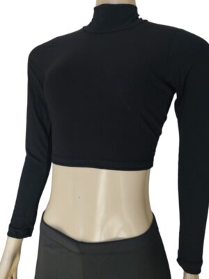 Cropped Feminino Manga Longa Gola Alta Sjons