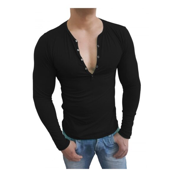 Camiseta Masculina Slim Botão Pressão Manga Longa Sjons