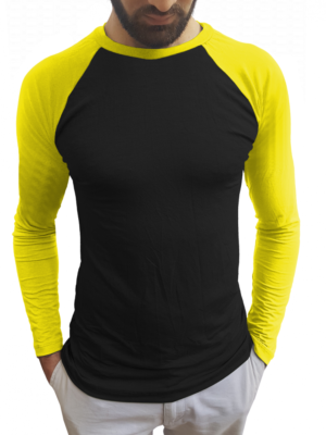 Camiseta Raglan Masculina Slim Manga Longa Sjons