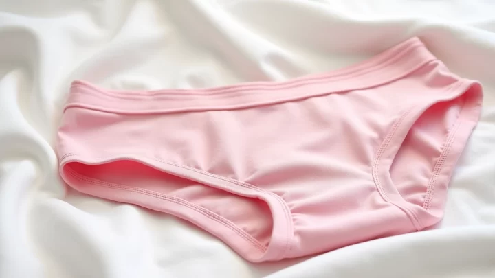 Calcinha boxer feminina rosa sobre fundo branco com textura suave