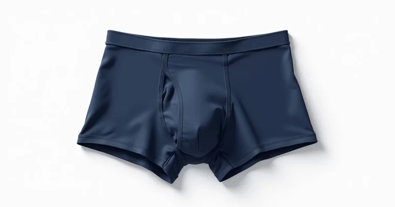 Cueca boxer long leg em microfibra sobre fundo branco com detalhes de costura visíveis