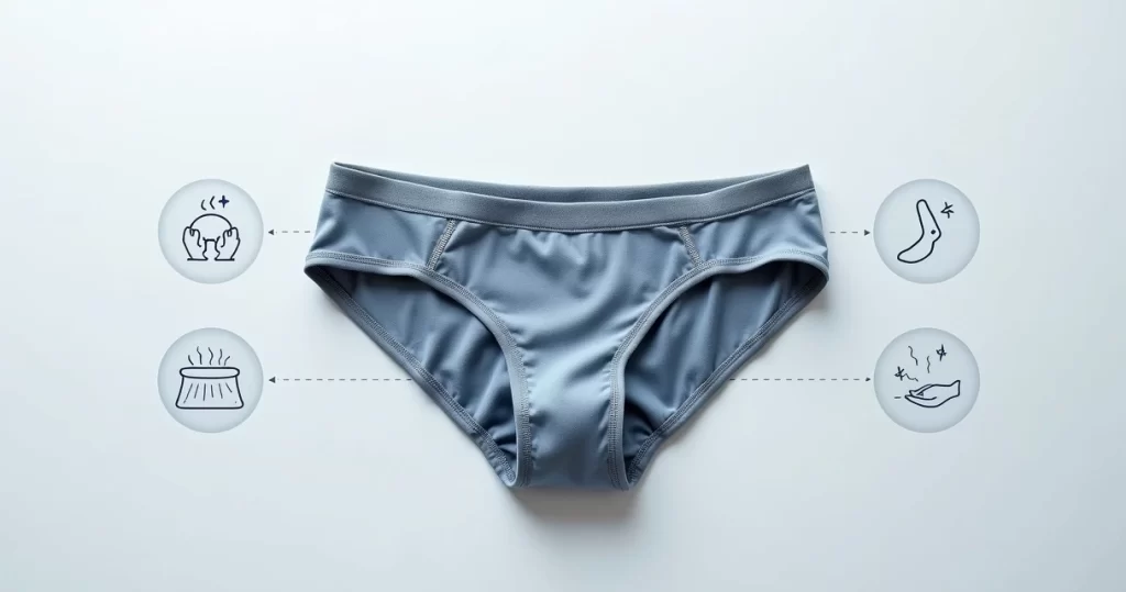 Cueca masculina de microfibra detalhada evidenciando tecido respirável e textura suave