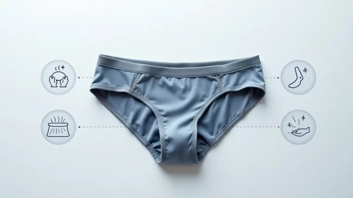 Cueca masculina de microfibra detalhada evidenciando tecido respirável e textura suave