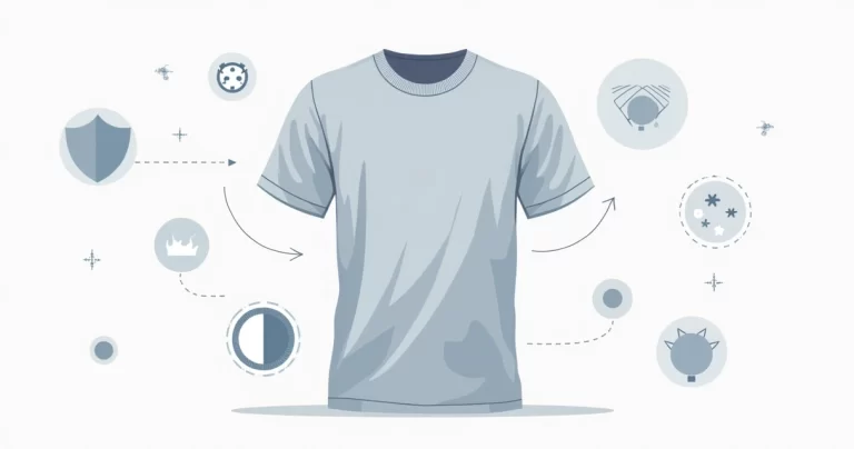 Ilustração corporativa flat de camiseta masculina lisa de algodão em fundo branco, destacando conforto e versatilidade