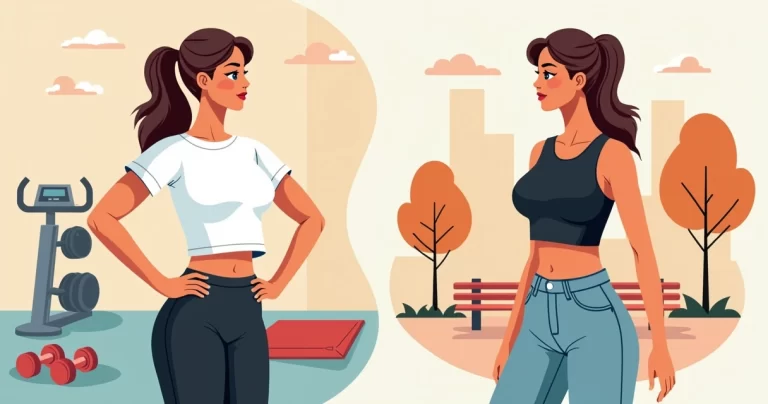Duas mulheres vestindo tops lisos femininos em diferentes ambientes fitness e casuais