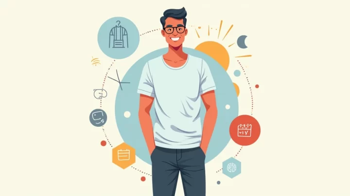 Homem usando camiseta gola canoa masculina em look casual moderno