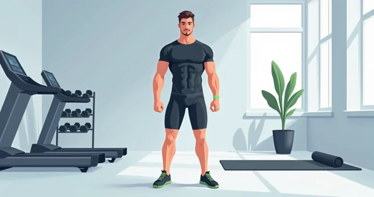 Homem usando bermuda térmica masculina de compressão na academia