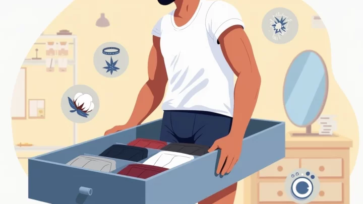 Homem escolhendo cueca slip em diferentes cores e modelos
