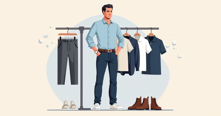 Homem acima de 40 anos bem vestido com cinco peças essenciais de roupa